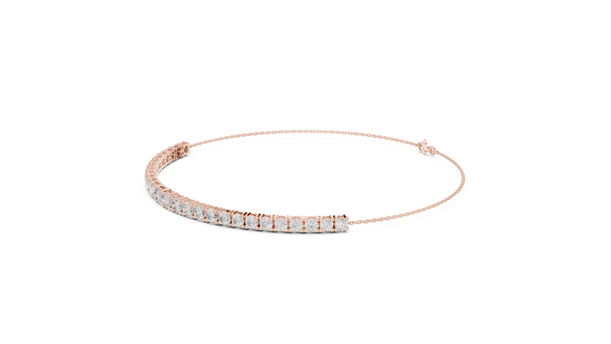 Adjustable Round Diamond Tennis Bracelet Aortas Diamond Jewels