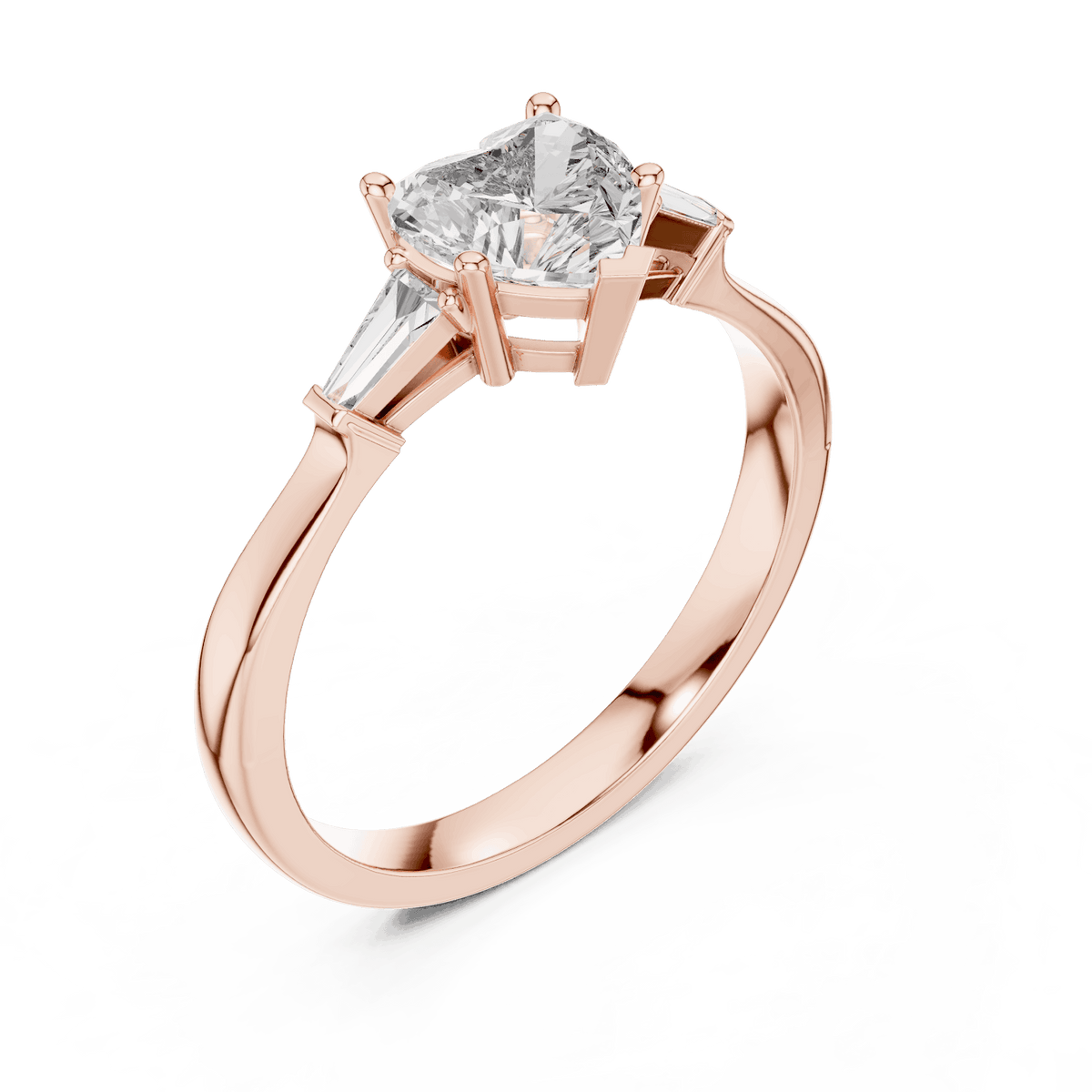 Classic solitaire diamond engagement ring featuring a round brilliant center stone in a four-prong setting with a polished band by Aortas Jewels.