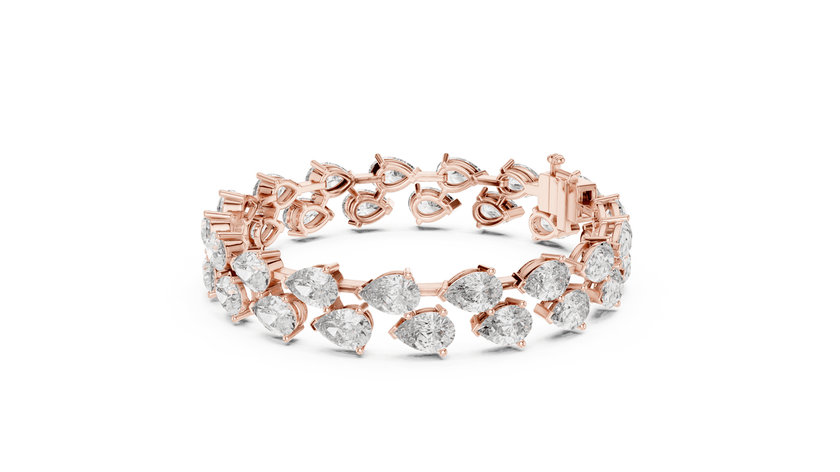 Pear Cut Diamond Tennis Bracelet Aortas Diamond Jewels