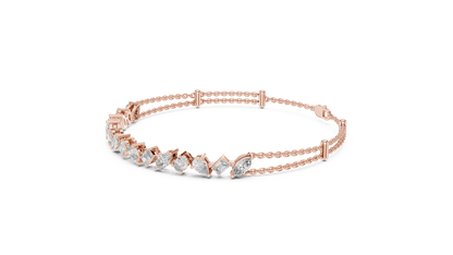 Marquise & Emerald Diamond Tennis Bracelet