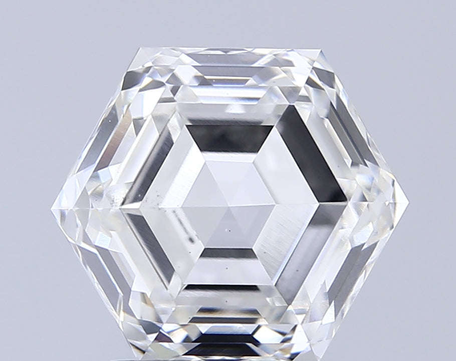 3.01 Carat Hexagonal Lab Grown Diamond Aortas Diamond Jewels