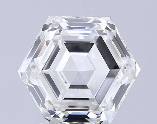 3.01 Carat Hexagonal Lab Grown Diamond Aortas Diamond Jewels