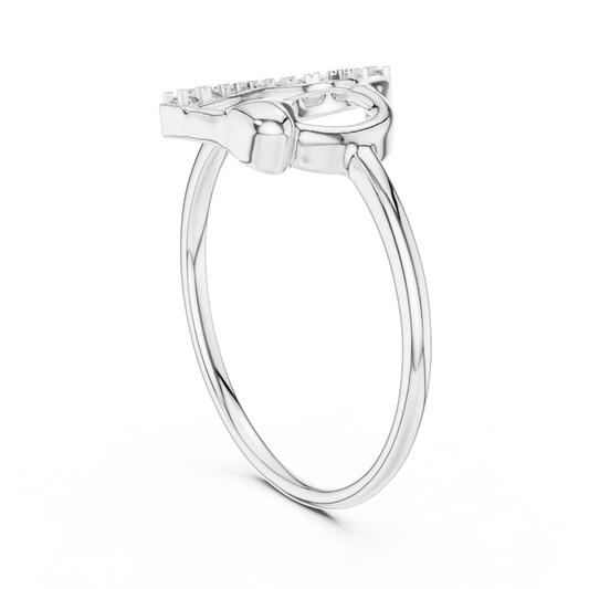 Princess Halo Diamond Engagement Ring featuring a square halo setting with brilliant accent stones and a polished band by Aortas Jewels.