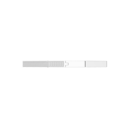 Geometric diamond bangle bracelet featuring a sleek octagonal design with a pavé-set diamond accent panel and polished finish by Aortas Jewels.