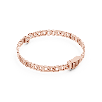 Butterfly diamond chain bracelet featuring polished interlocking links and a sparkling butterfly centerpiece by Aortas Jewels.