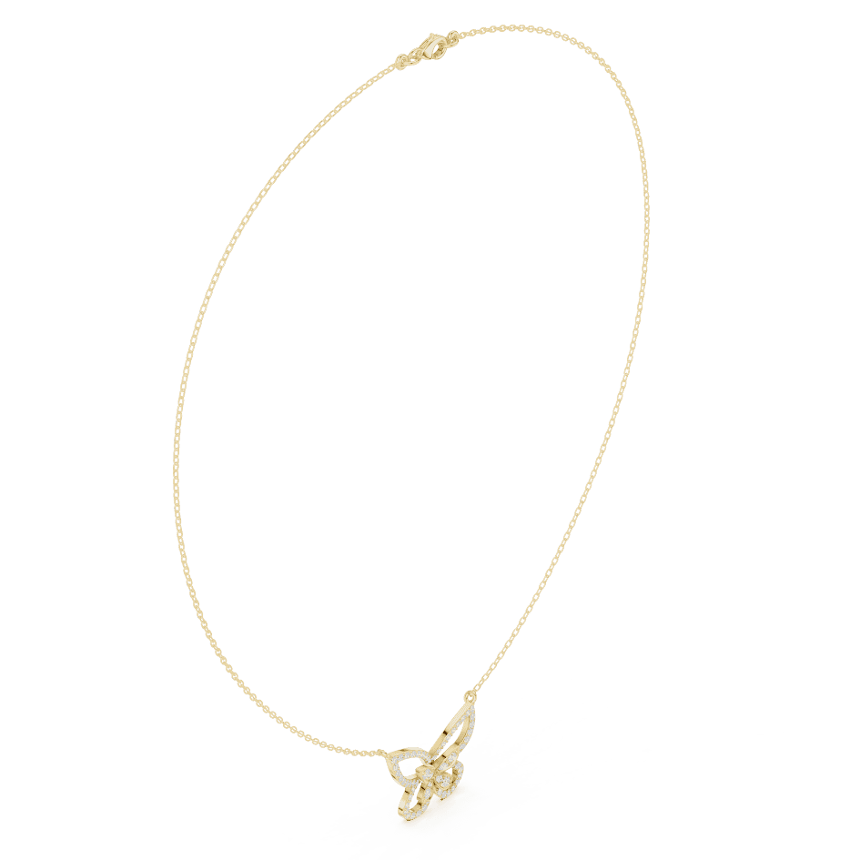 Butterfly diamond pendant necklace featuring a delicate butterfly-inspired design on a fine chain by Aortas Jewels.