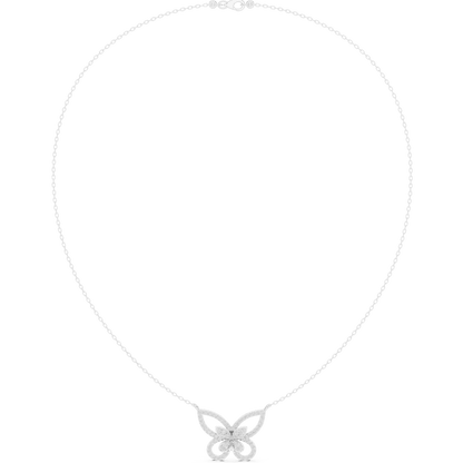 Butterfly diamond pendant necklace featuring a delicate butterfly-inspired design on a fine chain by Aortas Jewels.