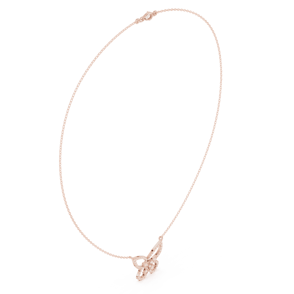 Butterfly diamond pendant necklace featuring a delicate butterfly-inspired design on a fine chain by Aortas Jewels.