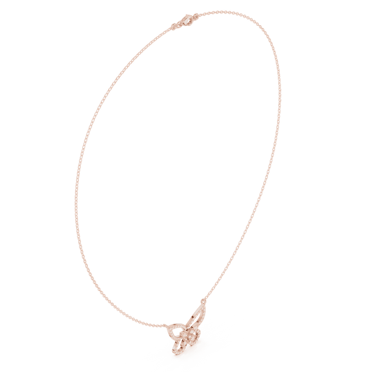 Butterfly diamond pendant necklace featuring a delicate butterfly-inspired design on a fine chain by Aortas Jewels.