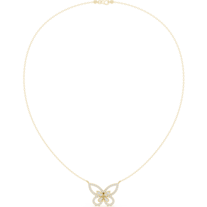 Butterfly diamond pendant necklace featuring a delicate butterfly-inspired design on a fine chain by Aortas Jewels.