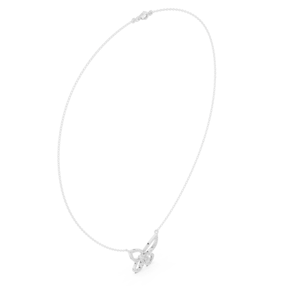 Butterfly diamond pendant necklace featuring a delicate butterfly-inspired design on a fine chain by Aortas Jewels.