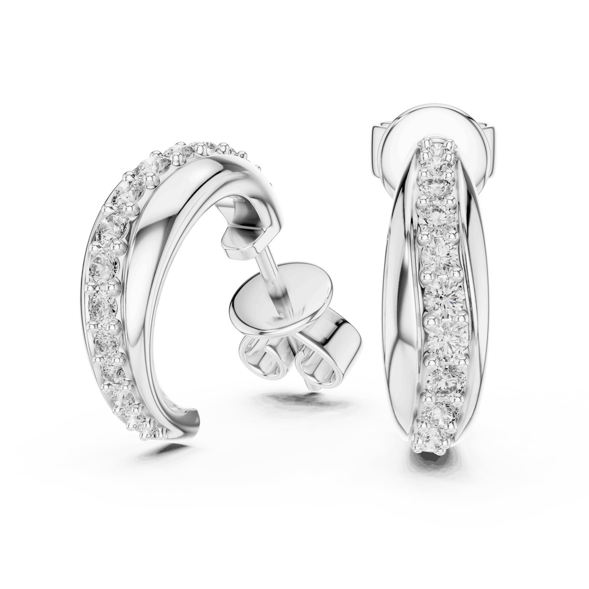 Classic Diamond Hoop Earring Aortas Diamond Jewels