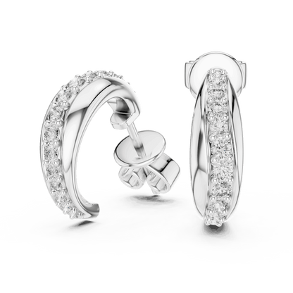 Classic Diamond Hoop Earring Aortas Diamond Jewels