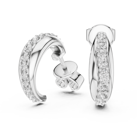 Classic Diamond Hoop Earring Aortas Diamond Jewels