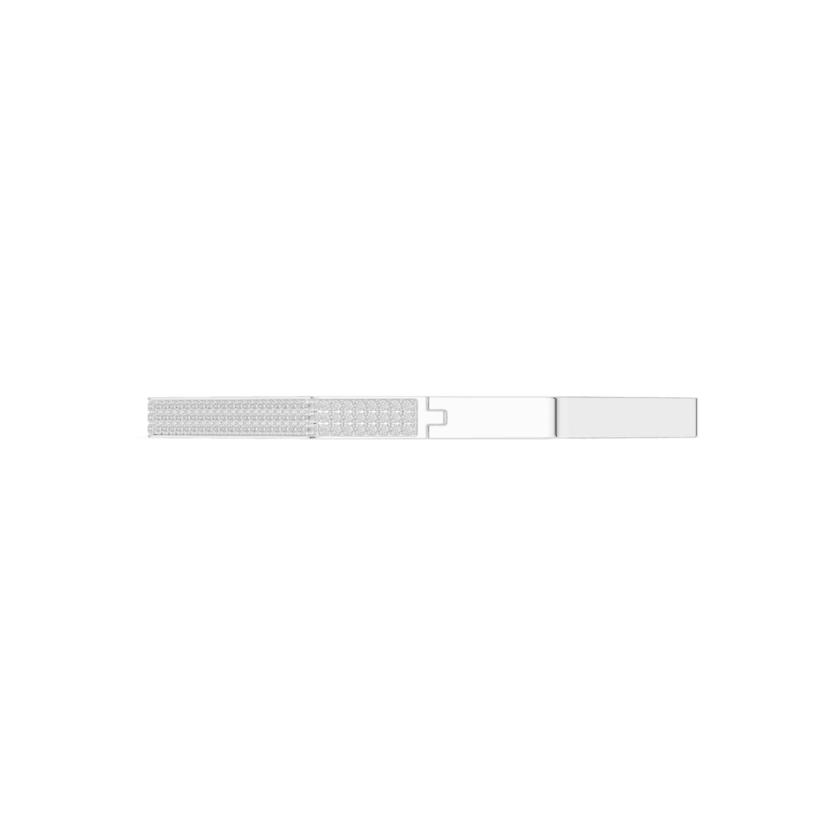 Geometric diamond bangle bracelet featuring a sleek octagonal design with a pavé-set diamond accent panel and polished finish by Aortas Jewels.