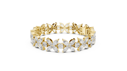 Marquise Floral Diamond Tennis Bracelet Aortas Diamond Jewels