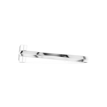 Modern pavé diamond nail bangle featuring a sleek polished nail-inspired design with sparkling pavé-set diamonds by Aortas Jewels.