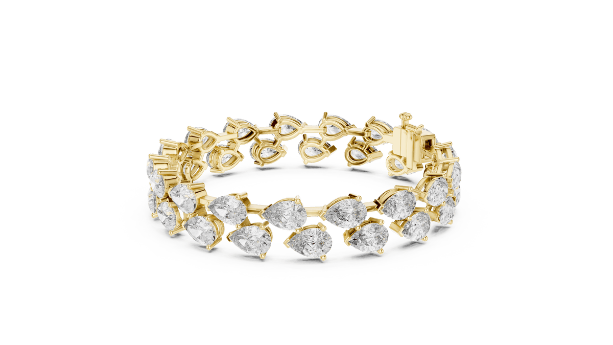 Pear Cut Diamond Tennis Bracelet Aortas Diamond Jewels