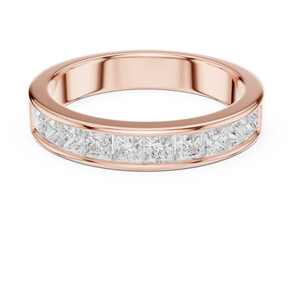 Princess Cut Diamond Channel Band Ring Aortas Diamond Jewels