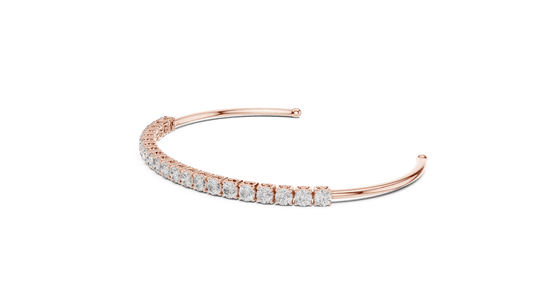 Round Diamond Open Cuff Bangle Aortas Diamond Jewels