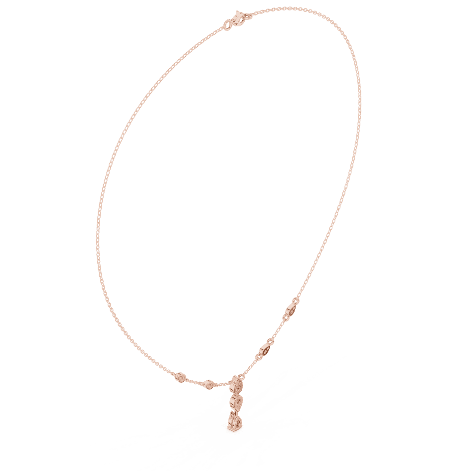 Elegant teardrop diamond pendant necklace with a delicate chain and sparkling accent stones by Aortas Jewels.