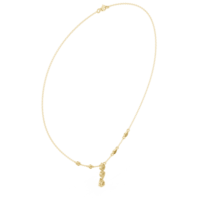 Elegant teardrop diamond pendant necklace with a delicate chain and sparkling accent stones by Aortas Jewels.