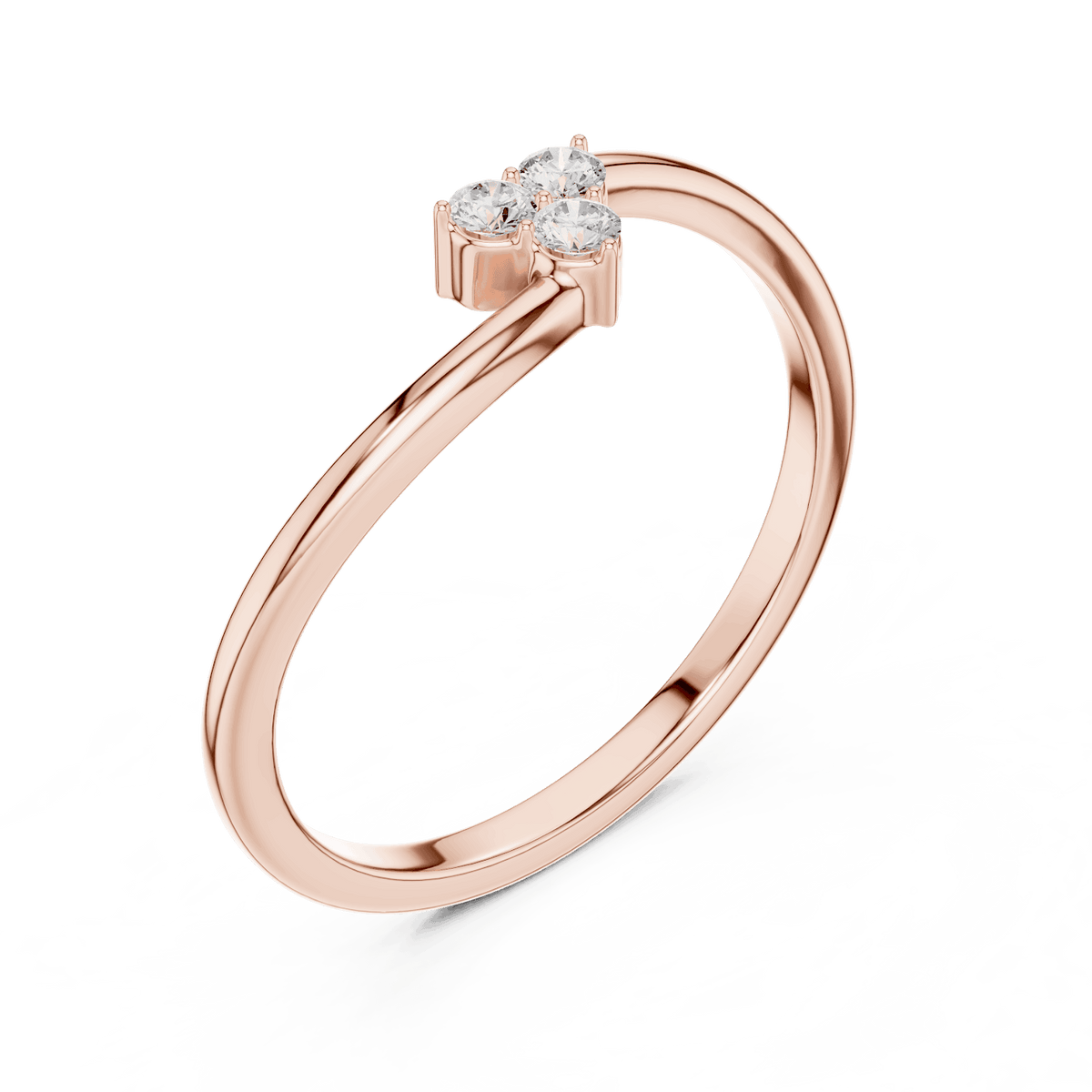 Toi et Moi Diamond Ring featuring two brilliant round stones set side by side on a sleek polished band by Aortas Jewels.
