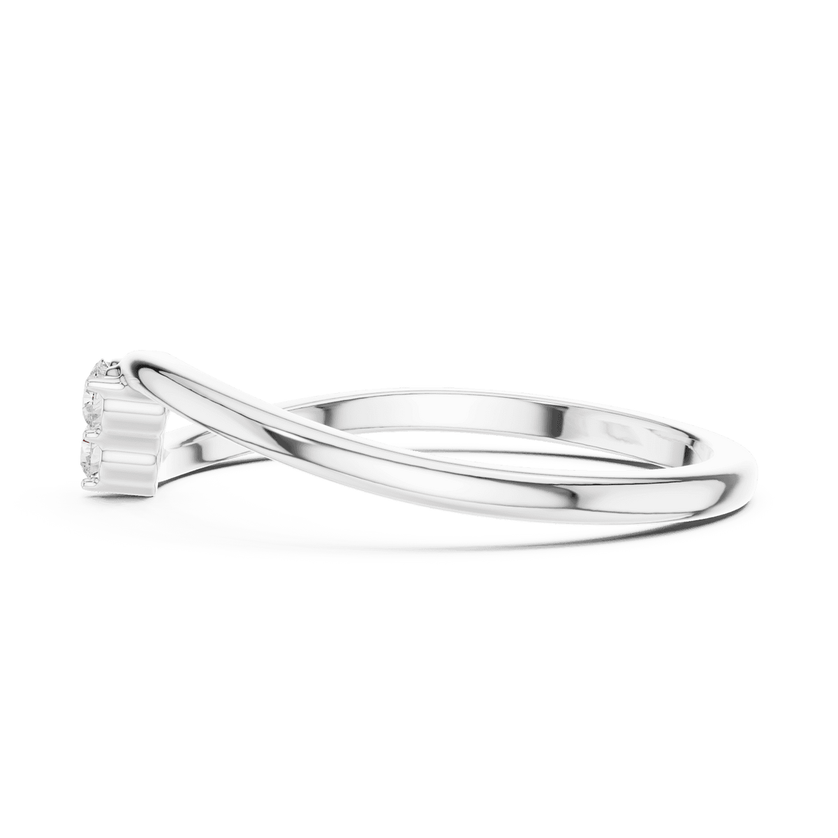 Toi et Moi Diamond Ring featuring two brilliant round stones set side by side on a sleek polished band by Aortas Jewels.