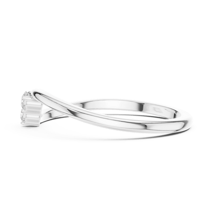 Toi et Moi Diamond Ring featuring two brilliant round stones set side by side on a sleek polished band by Aortas Jewels.