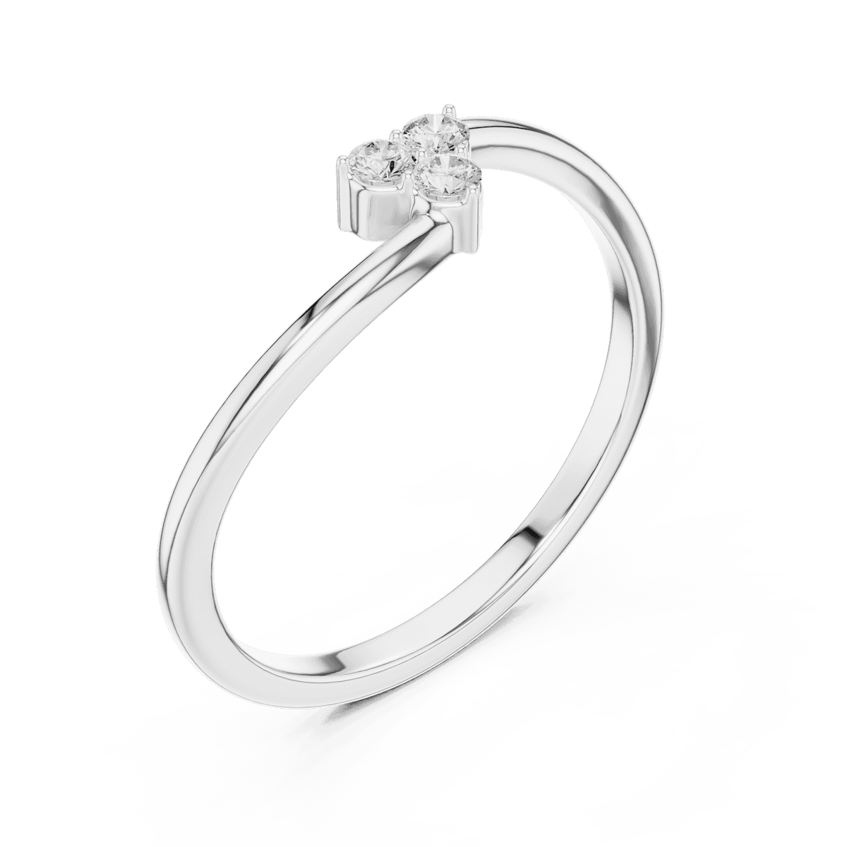Toi et Moi Diamond Ring featuring two brilliant round stones set side by side on a sleek polished band by Aortas Jewels.