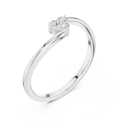 Toi et Moi Diamond Ring featuring two brilliant round stones set side by side on a sleek polished band by Aortas Jewels.