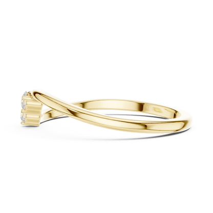 Toi et Moi Diamond Ring featuring two brilliant round stones set side by side on a sleek polished band by Aortas Jewels.