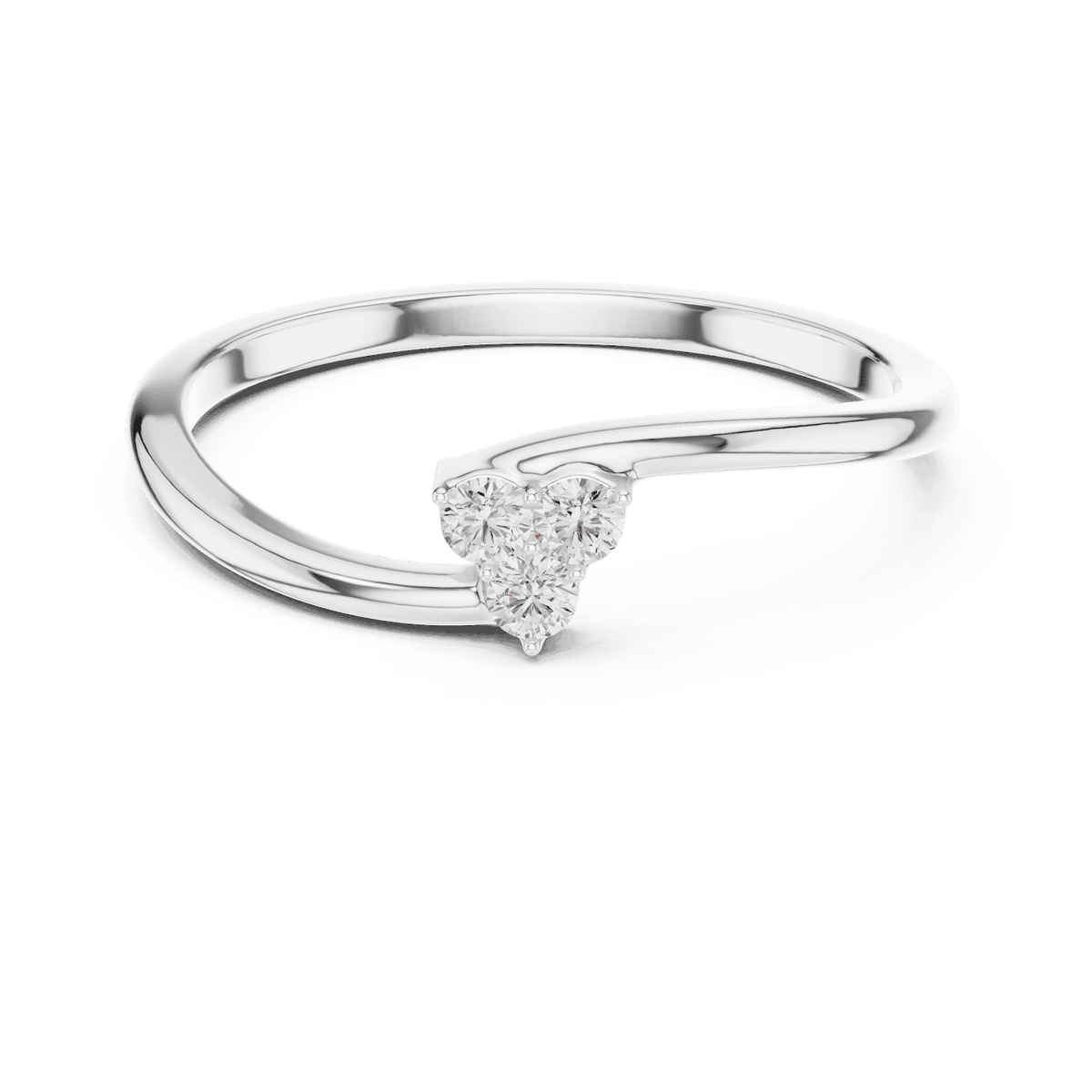 Toi et Moi Diamond Ring featuring two brilliant round stones set side by side on a sleek polished band by Aortas Jewels.